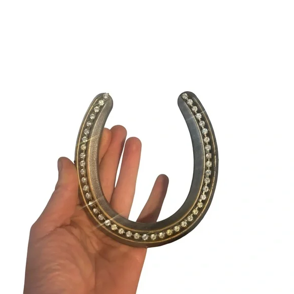 Rhinestone Embellished Horseshoe Accent - Picture 2 of 3